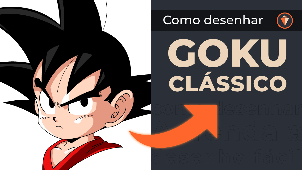 Como desenhar o Goku passo a passo ( Goku criança ) 