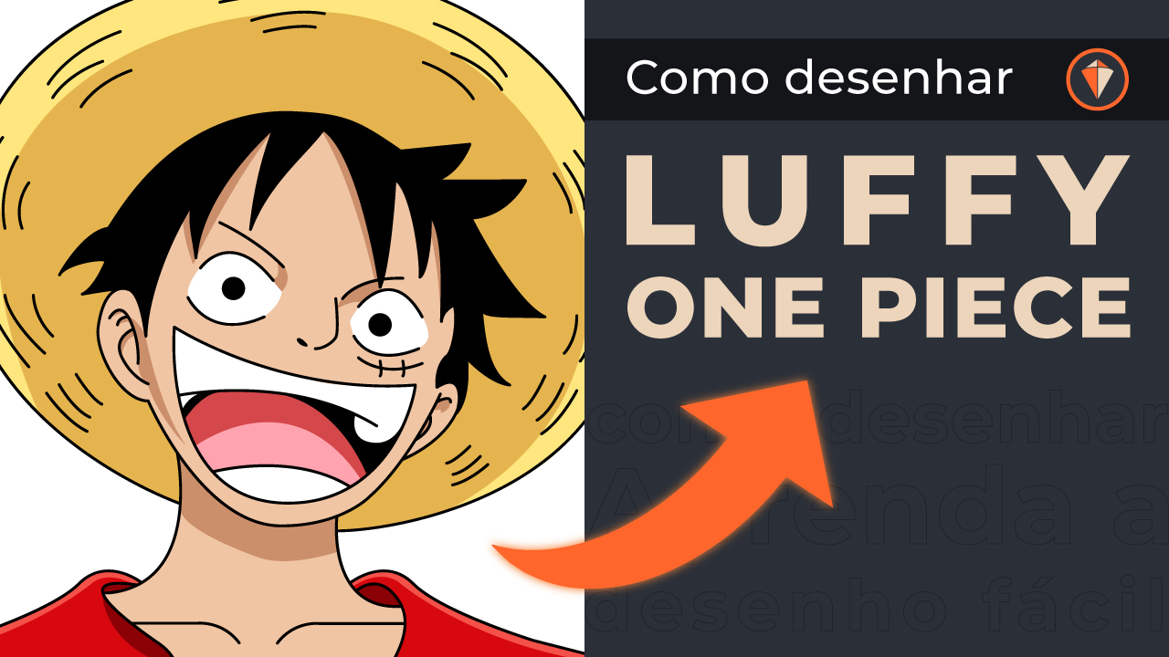 Como desenhar o LUFFY (One Piece) passo a passo, fácil e rápido 